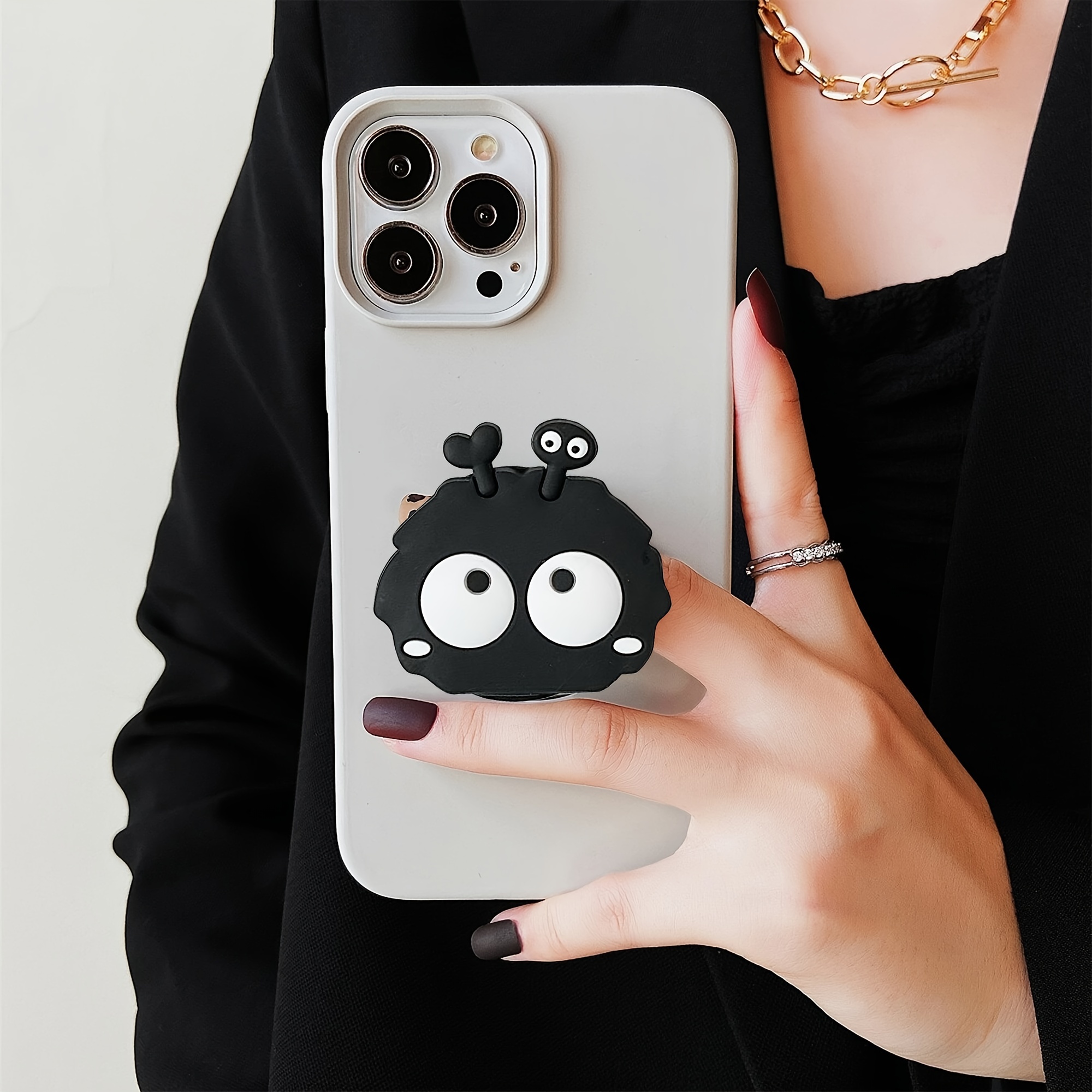 Panda Pop Socket para mujeres y niñas - PopSockets Grip y soporte para  teléfonos y tabletas, Negro