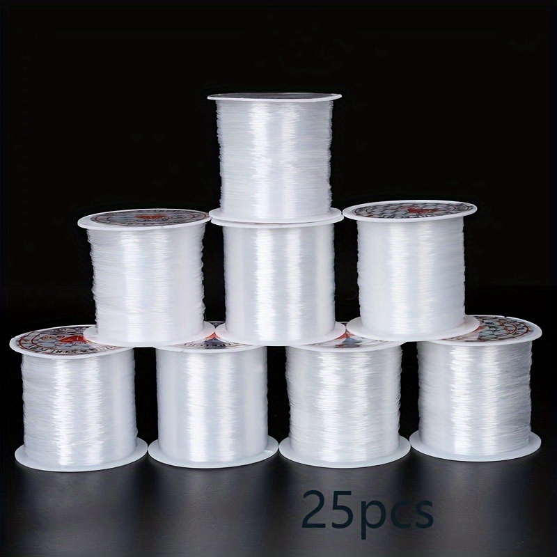 E-shop 25 Stk. 0,8 mm elastische Schnur, dehnbarer Armbandschnur, Perlenschnur für Armband, Halskette, Perlenarbeiten, Schmuckherstellung