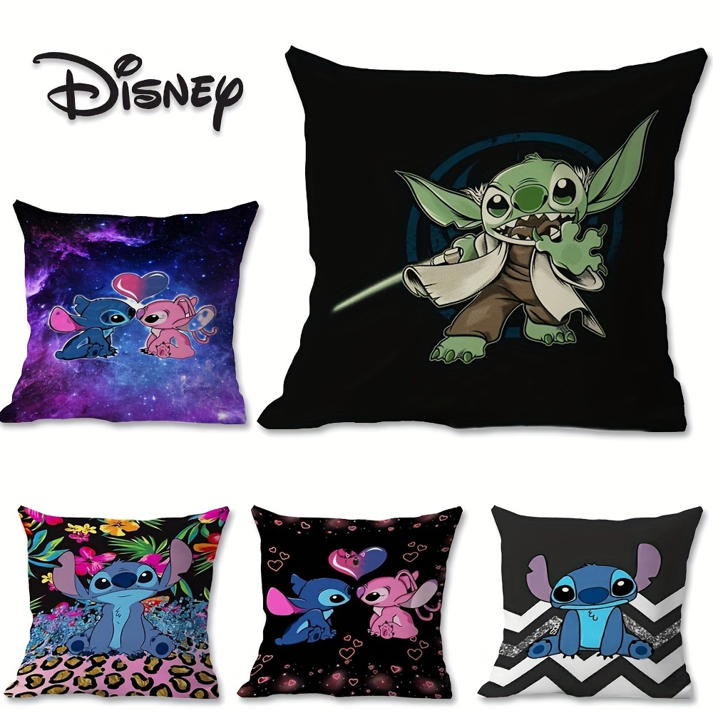 

Disney Plush Pillowcase - Cute Cartoon Sleeping Cover With Zipper Closure, Perfect For Bedroom, Couch, Dorm Decor - Hand Washable Polyester