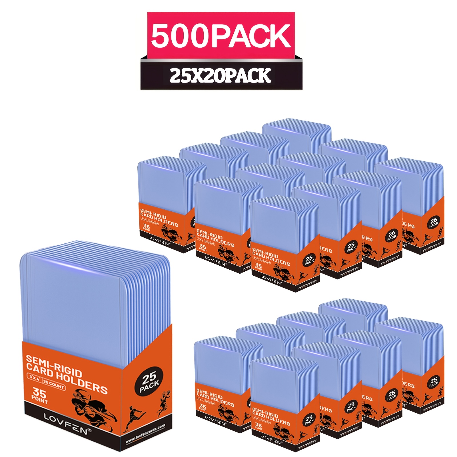 Lovfen 500pcs Toploads Of Transparent, 3 X 4 Inch Protective Cases, Suitable For Football Cards, Baseball Cards, And Gaming Cards