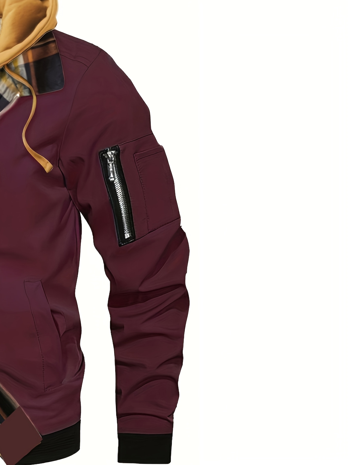 Veste d'hiver à capuche pour homme Pearson OBM, style coréen, un vêtement d'extérieur décontracté et tendance, couleur unie, style formel, avec détails de fermeture éclair