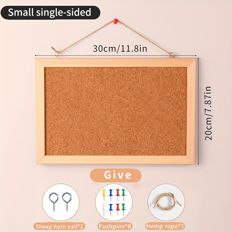 TEMU Minimalist Wooden Bulletin Board - Supplies, English Text, Bulletin Board Decorations