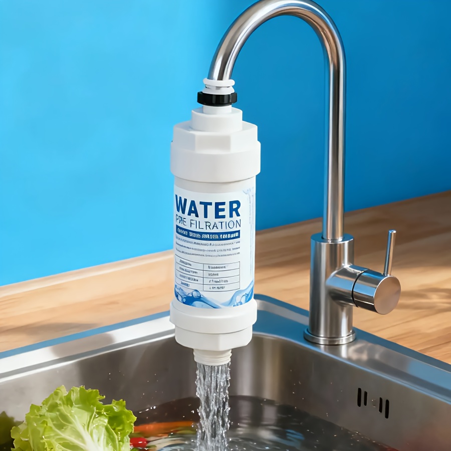 TEMU Équipement de Purification d'Eau pour Décoration de Maison, Cuisine et Salle de Bain - Filtre à Eau, Pré-Filtration pour Robinet, Filtre de