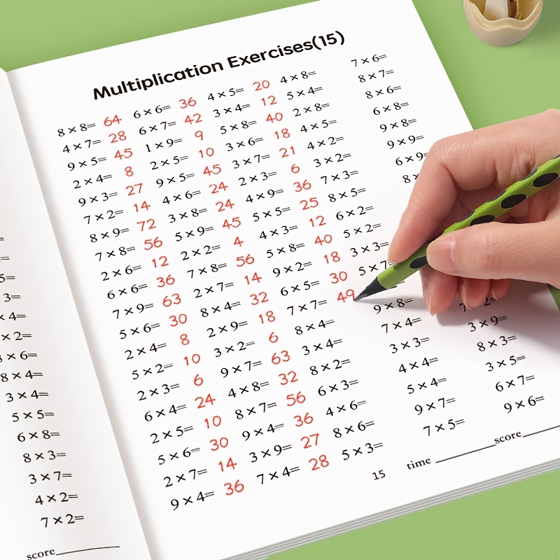 Image of 48 Pages Multiplication And Division Of 9 , Workbook,improving Skills,handwritten Mathematics Book,puzzle Education,math Learning Tools,school Supplies And Christmas Gift