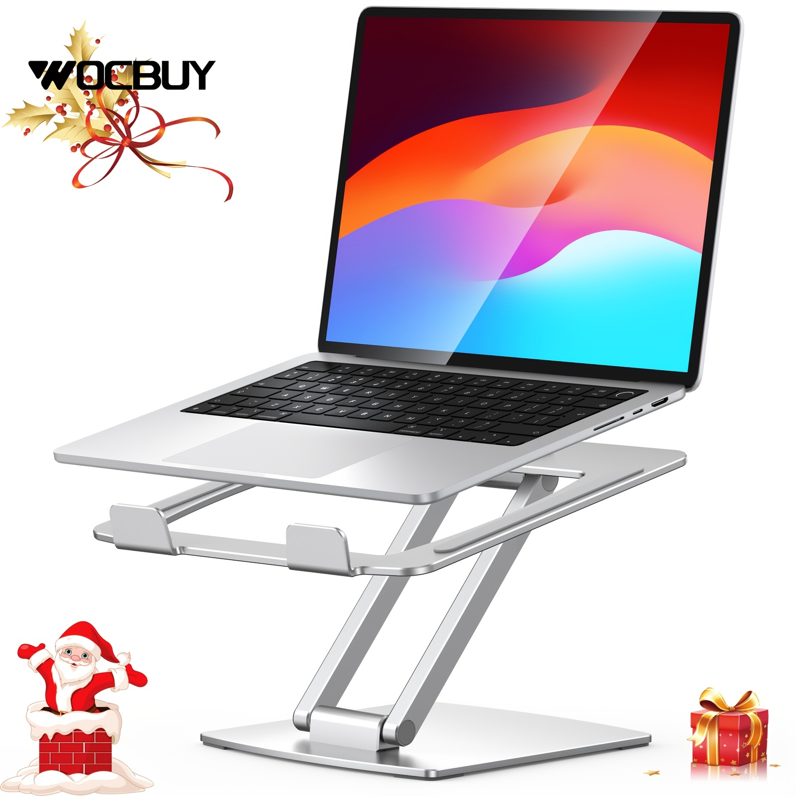 

Wocbuy Laptop Stand For , Laptop , Aluminum Ergonomic Computer Stand Holder For Good Posture, Ventilated Cooling & , Compatible Macbook Air/pro, All Notebooks 10-16