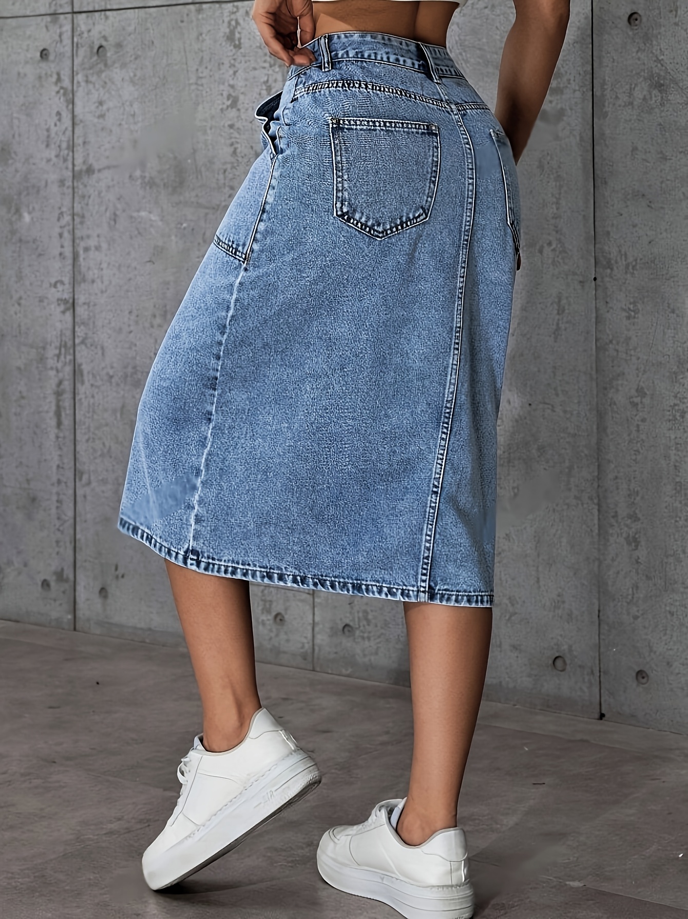 Vintage Jean Skirt Vintage Denim Skirts 27 Inch Vintage High Waist