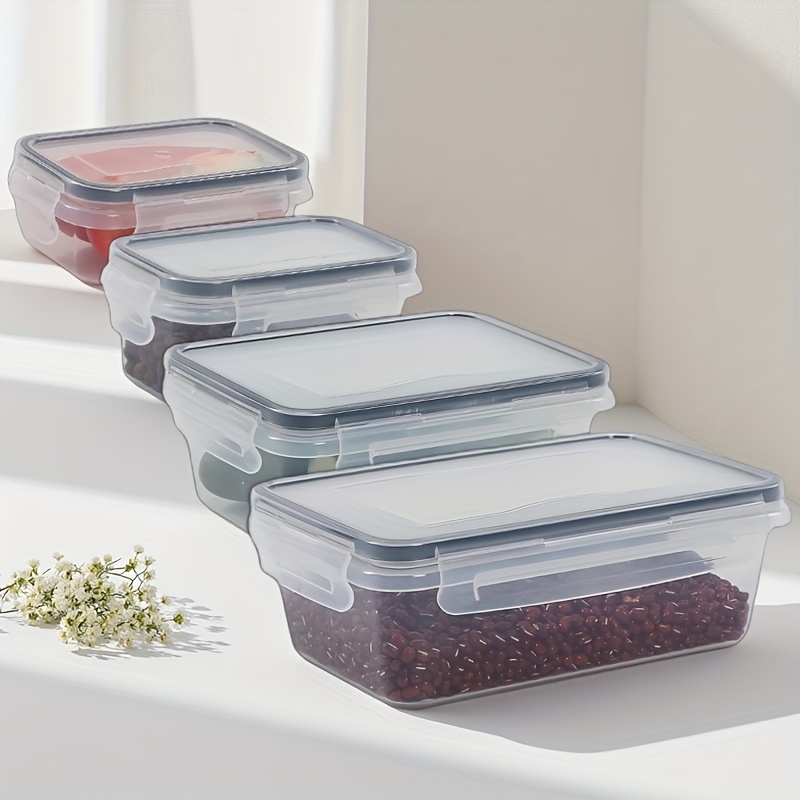 8Pcs Multi Size Transparent Food Storage Containers Tightly