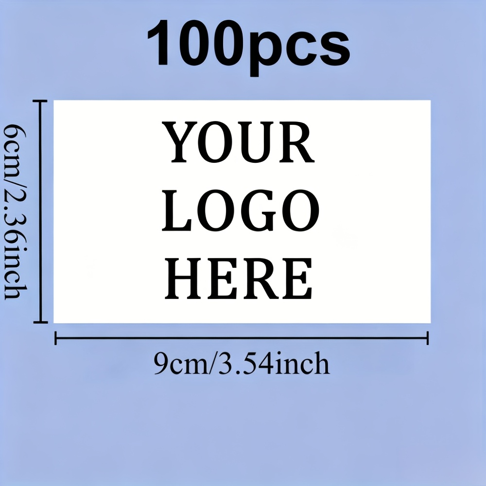 TEMU Personalized Custom 2*5/3*5/3*6/4*6/4*9/6*9cm, 30/50/100/200/300pcs Rectangular Stickers, And White Background Label Stickers - Self- Personal,
