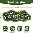 runner rug bath mat non slip ultra soft absorbent aesthetic decor shaggy tufted flower extra long bath rugs for bathroom floor shower washable dry and home decor 24 x 47inch