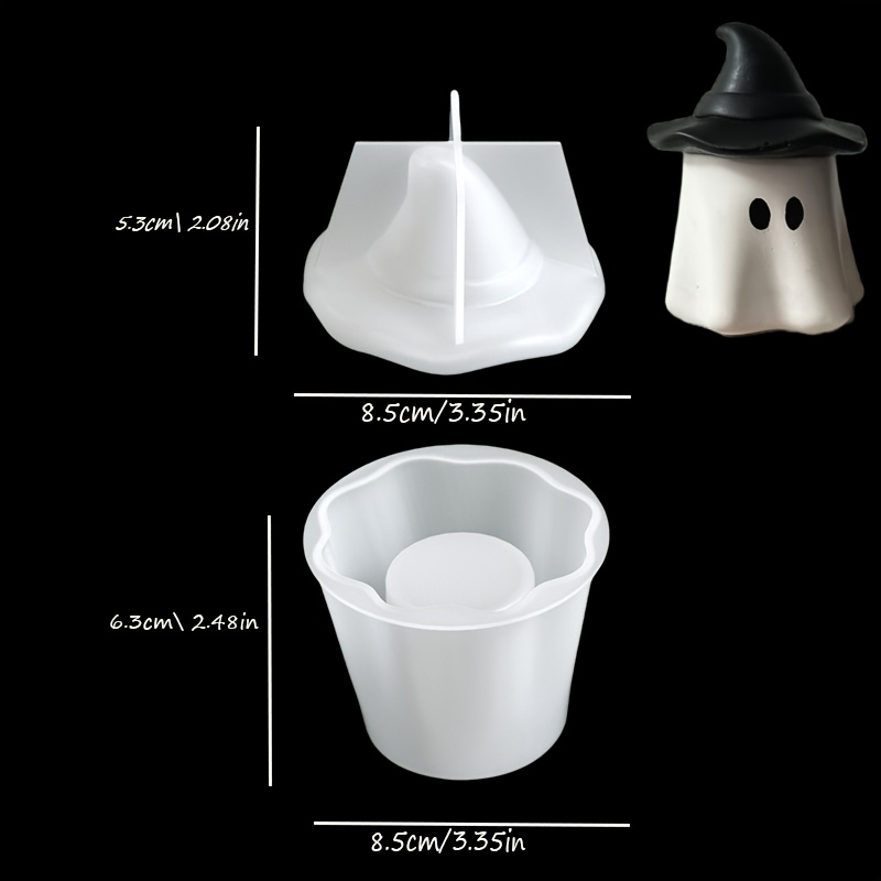 TEMU Storage Box Silicone Mold, Handmade Silicone Mold, Halloween Decorative Handcrafted Casting Sculpture Candle Holder Mold, Resin And Silicone