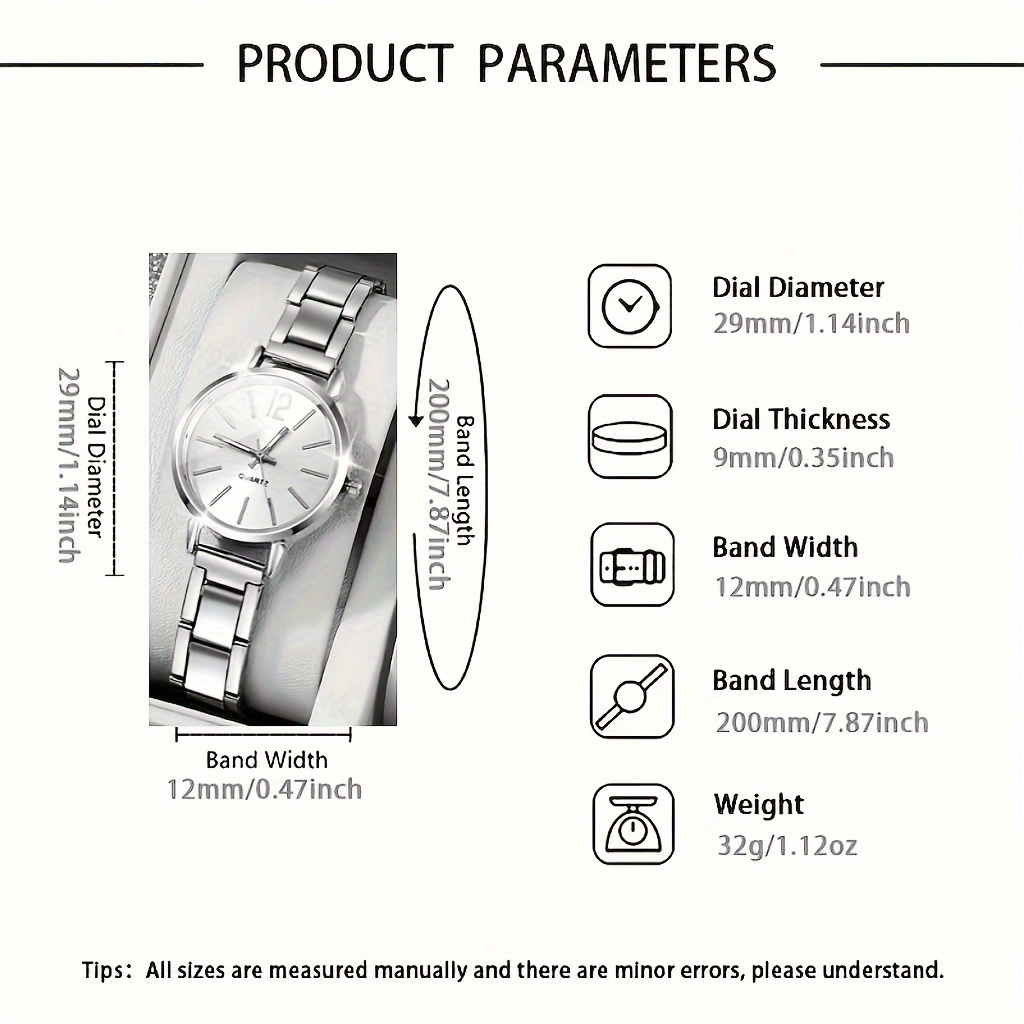 casual fashion quartz watch stainless steel wrist watch Temu