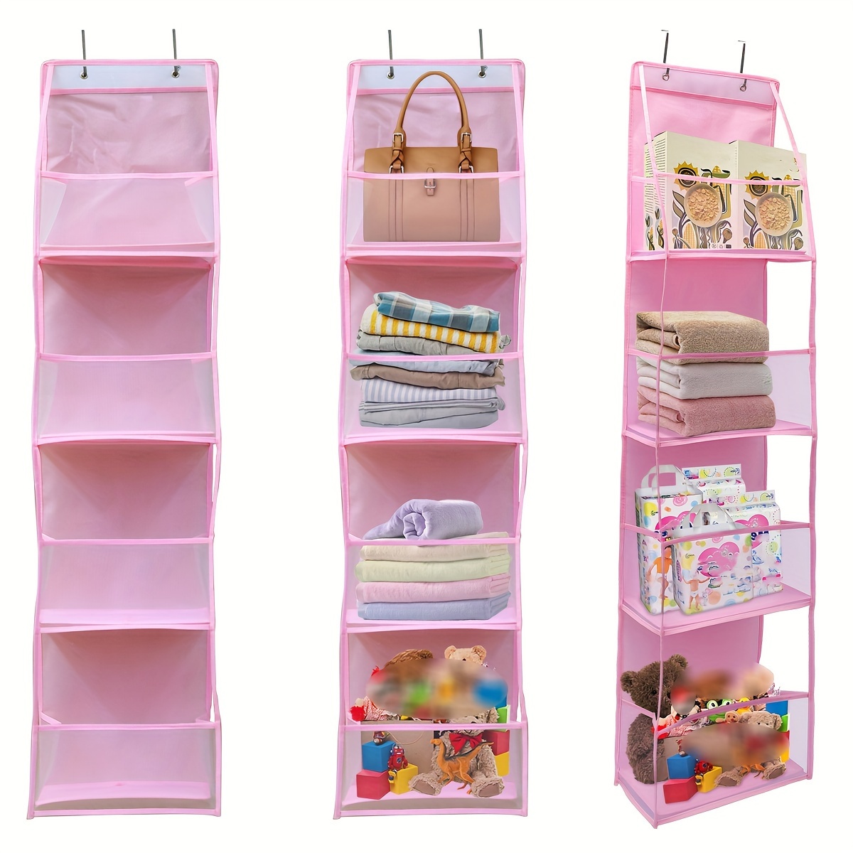 Versatile Over-the-Door Organizer with 4 Large Pockets - Breathable Mesh, Ideal for Youngsters' Toys, Shoes & Diapers - Perfect Gift for Christmas, Halloween, Thanksgiving