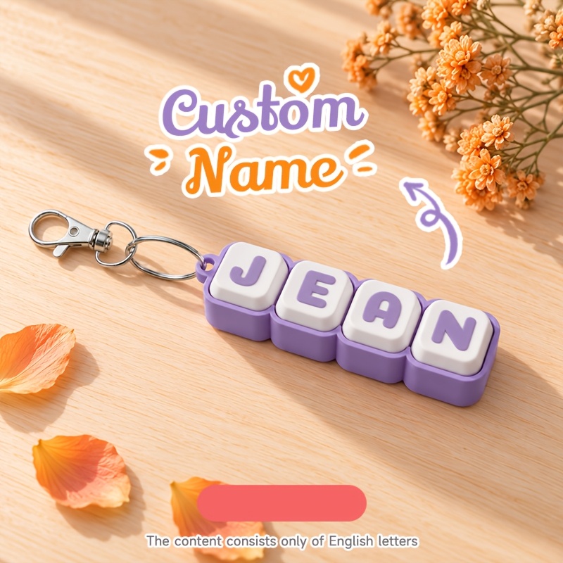 TEMU [Personnalisé] 1 pièce Porte-clés à combinaison de plusieurs touches avec lettres et touches personnalisables. Chaque pressée indépendamment.