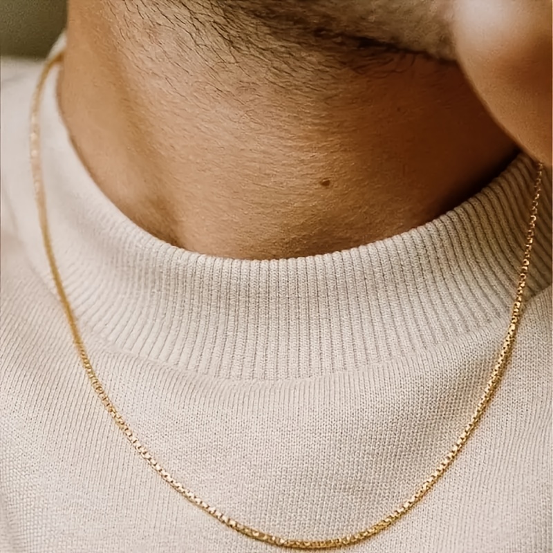 Image of European And Stainless Steel Hypoallergenic Chain - | Suitable For Daily Wear, Weddings, Parties, Gifts, And Jewelry | Simple And Elegant, Style, Exquisite Chain, Durable Material, Lightweight Design