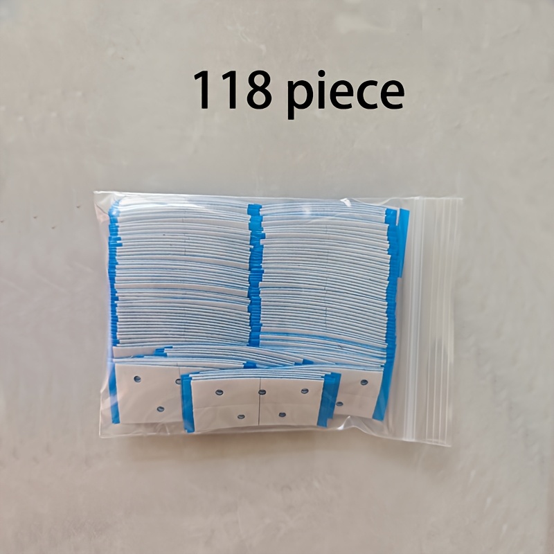 Image of 28/78/118pcs Wig Tape Waterproof, Suitable For Lace Wigs, Blue Adhesive Tape, Double-sided Wig Tape, Wig Pieces And Extensions, Strong Fixing, Breathable, Perforated Wig Tape, Wig Adhesive, Strong