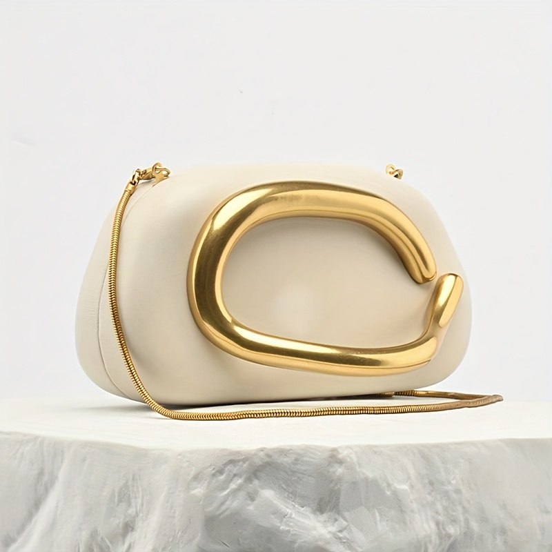 FOREVER MIYIN Women's Elegant Vintage Handbag with Magnetic Closure & Golden-Tone Hardware - Mini Purse with Detachable Chain Strap, Golden-Tone Handle, Credit Card Slots & Coin Pocket - Burgundy/Black/White Luxury Clutch for Everyday & Formal