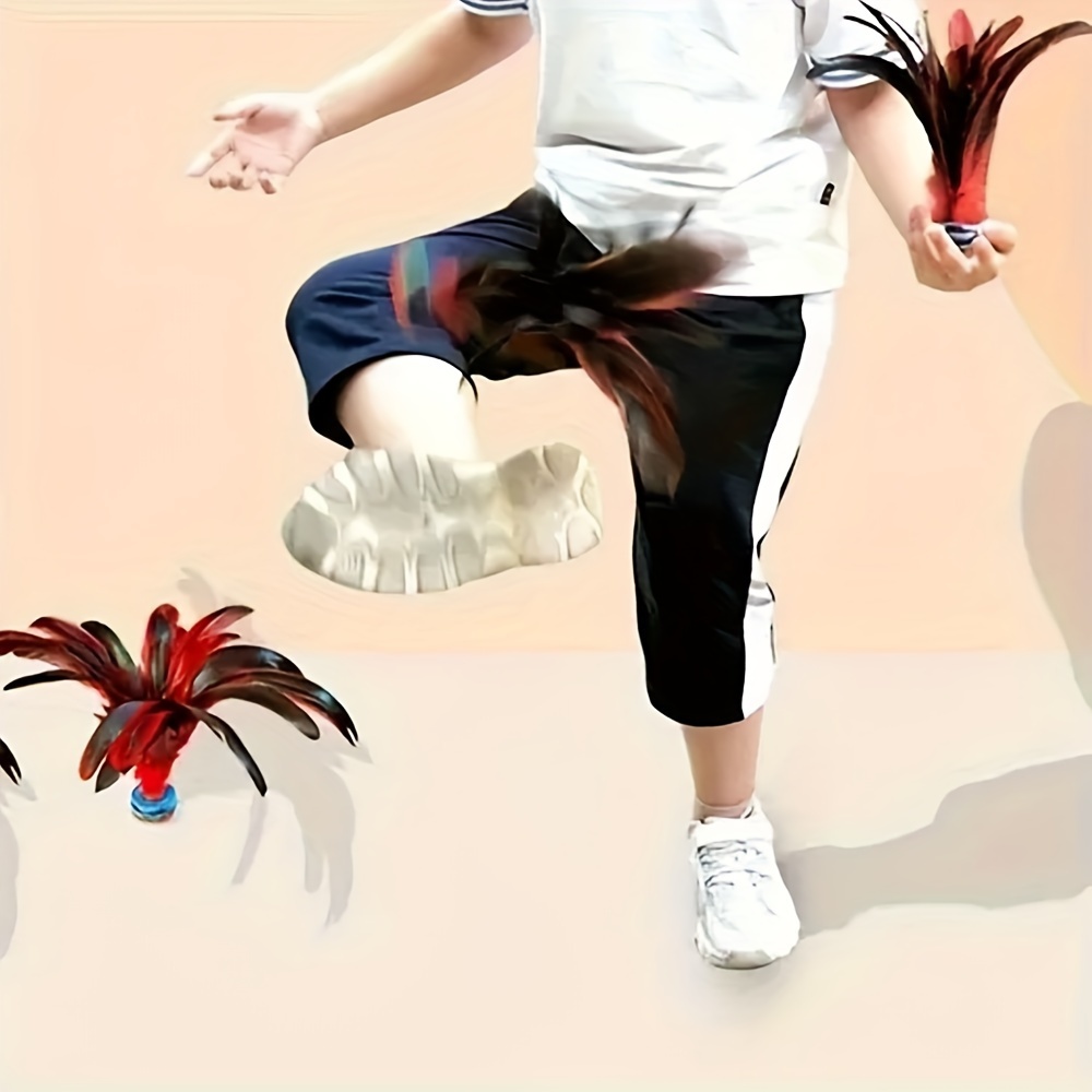 1pc chinese jianzi colorful kick shuttlecock hand and foot coordination practice training equipment halloween gift details 1