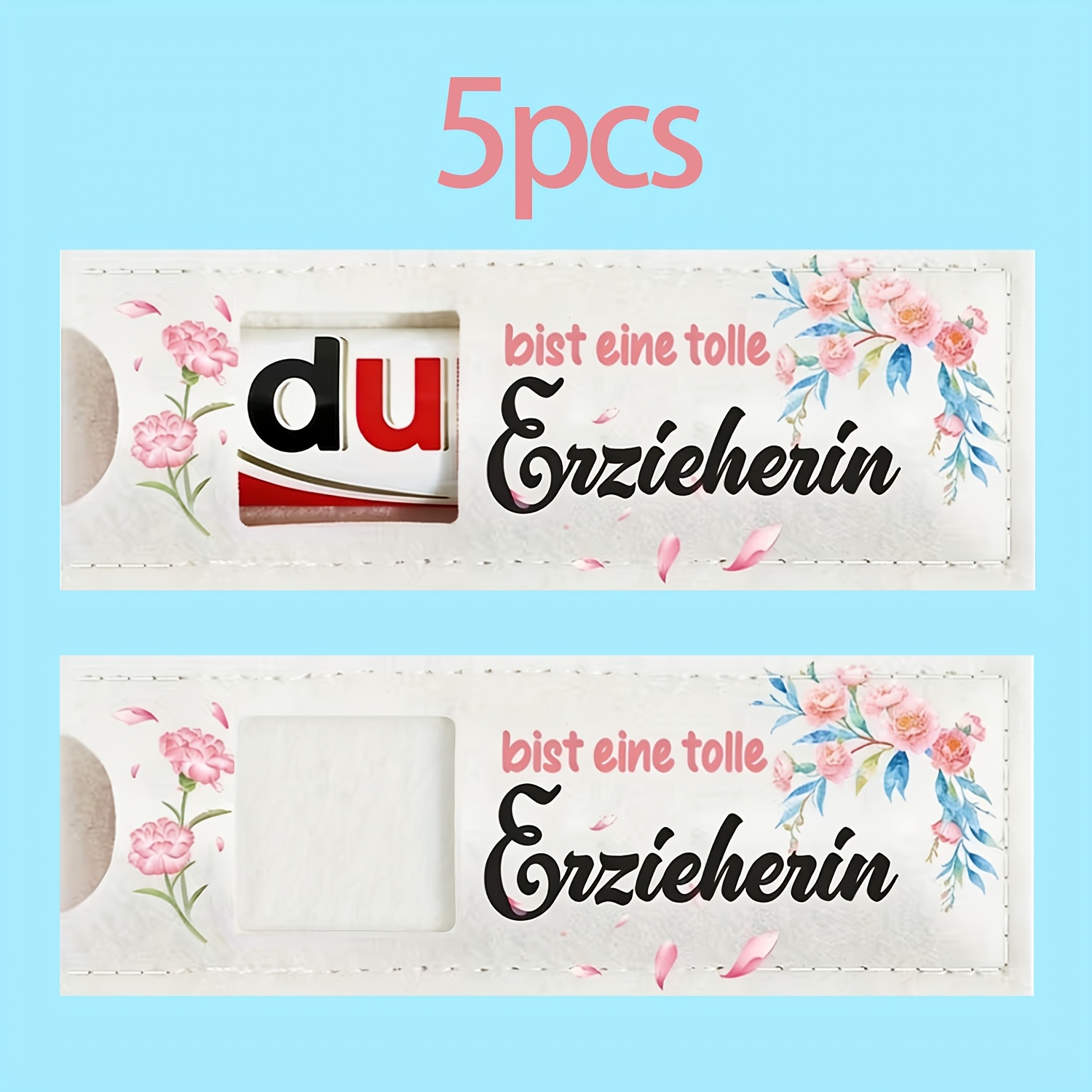 5/10pcs Of Felt Gift Bags For Chocolates, Printed With The German 'du Bist Eine Tolle Erzieherin.' Are Perfect As Thank-you Gifts For Educators Or Farewell Gifts For Teachers