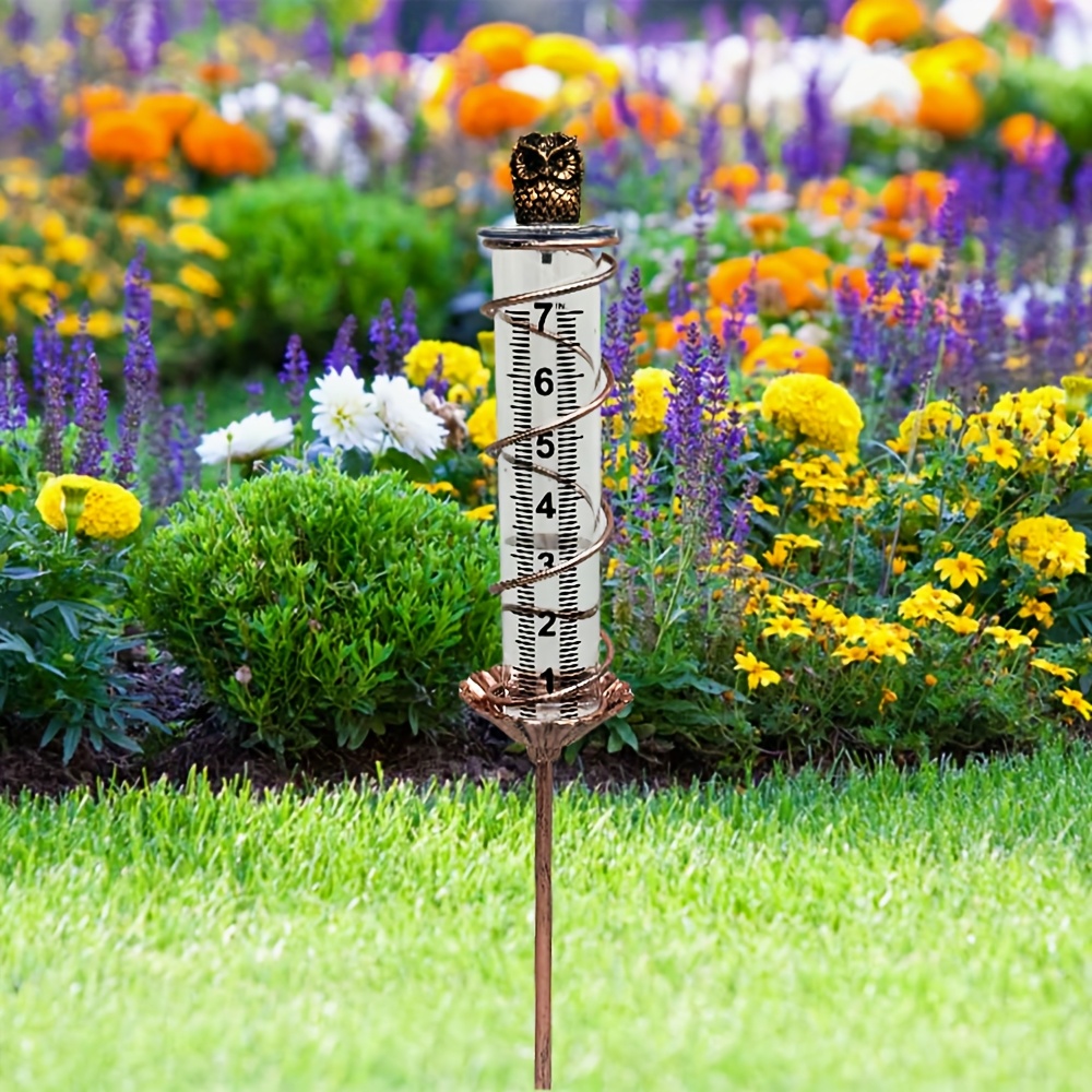 1 Pluviomètre Extérieur Avec Support Collecteur De Pluie En Plastique