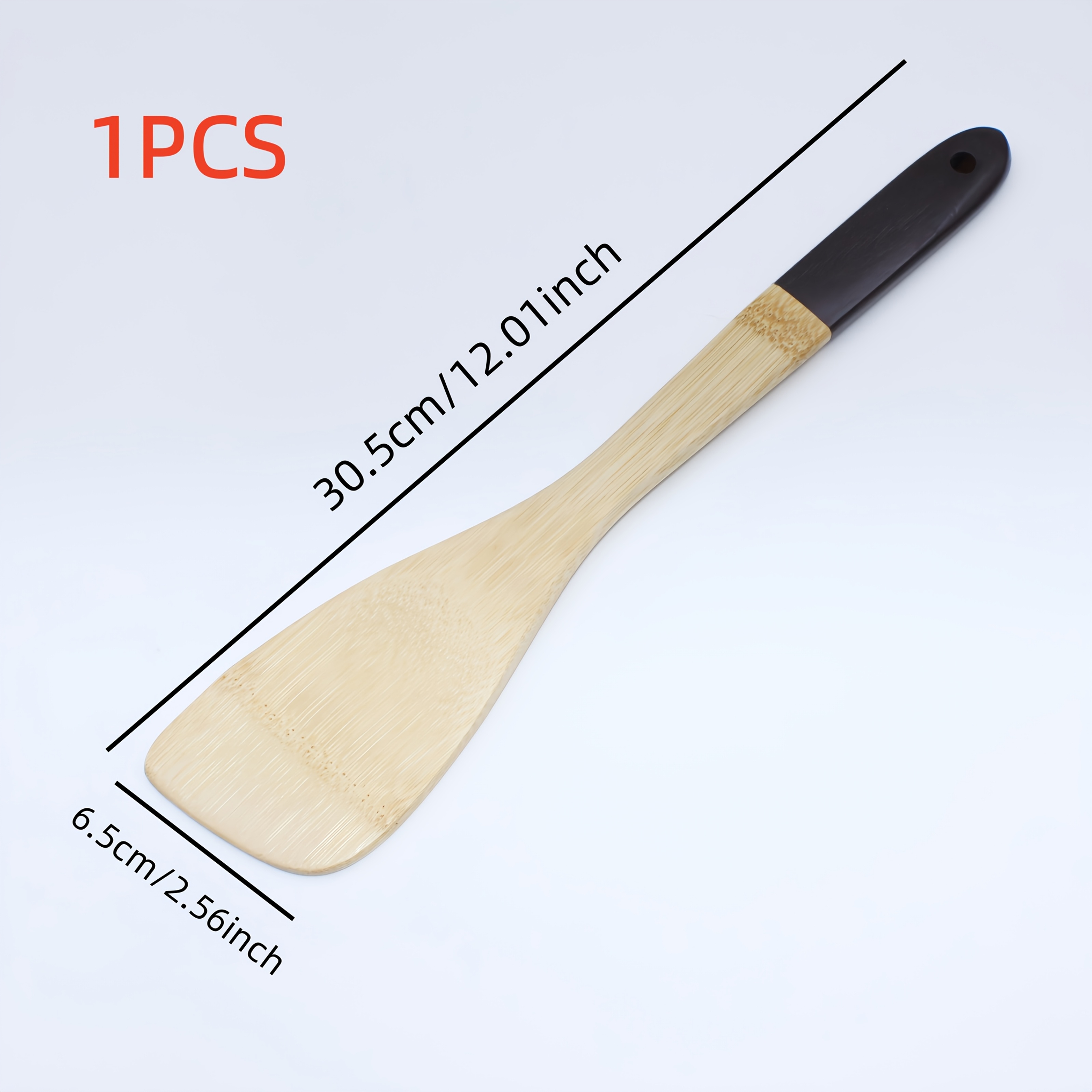 Image of Handmade Bamboo Spatula, Mixing Spatula, Salad Spatula, Rice Spatula, Long Handle Bamboo Spatula, Bamboo Cooking Spatula, Home Kitchen Stir-fry Spatula