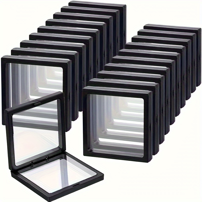 

20- Plastic Jewelry Display - 3d Floating Frame Stands For , Watches & , No Needed, For , & Use