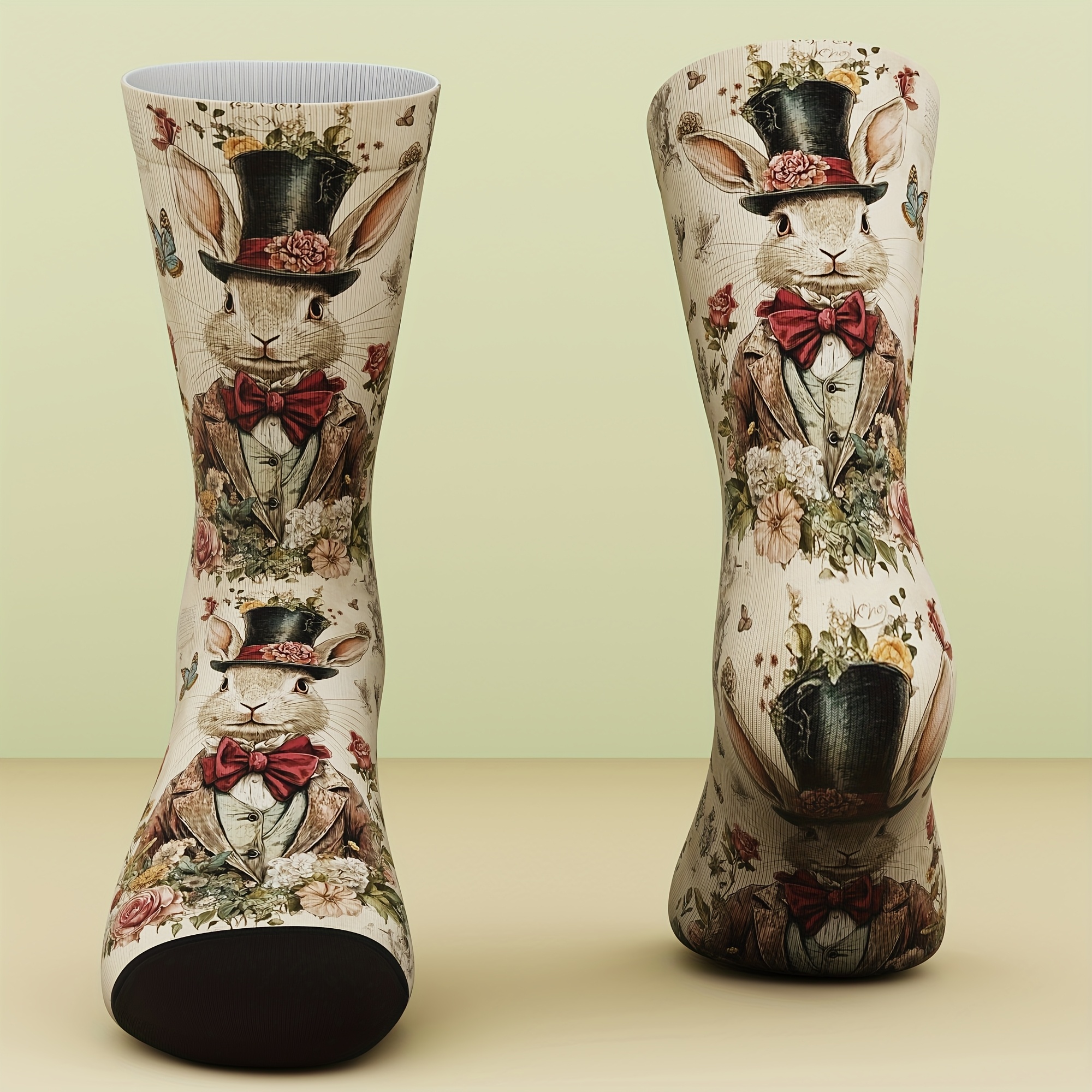 TEMU A Pair Of Easter-themed Unisex Socks, Fun And Fashionable, Comfortable And Breathable, Suitable For Outdoor Sports, , Machine Washable, With 3d
