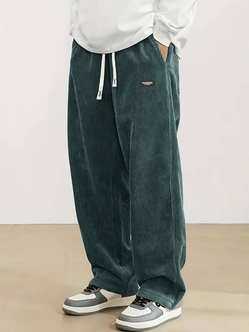 mens vintage corduroy jogger pants with cordyroyy belt loose fit straight leg casual athletic wear solid color corduroy trousers for spring autumn no stretch hand washable for mens fashion