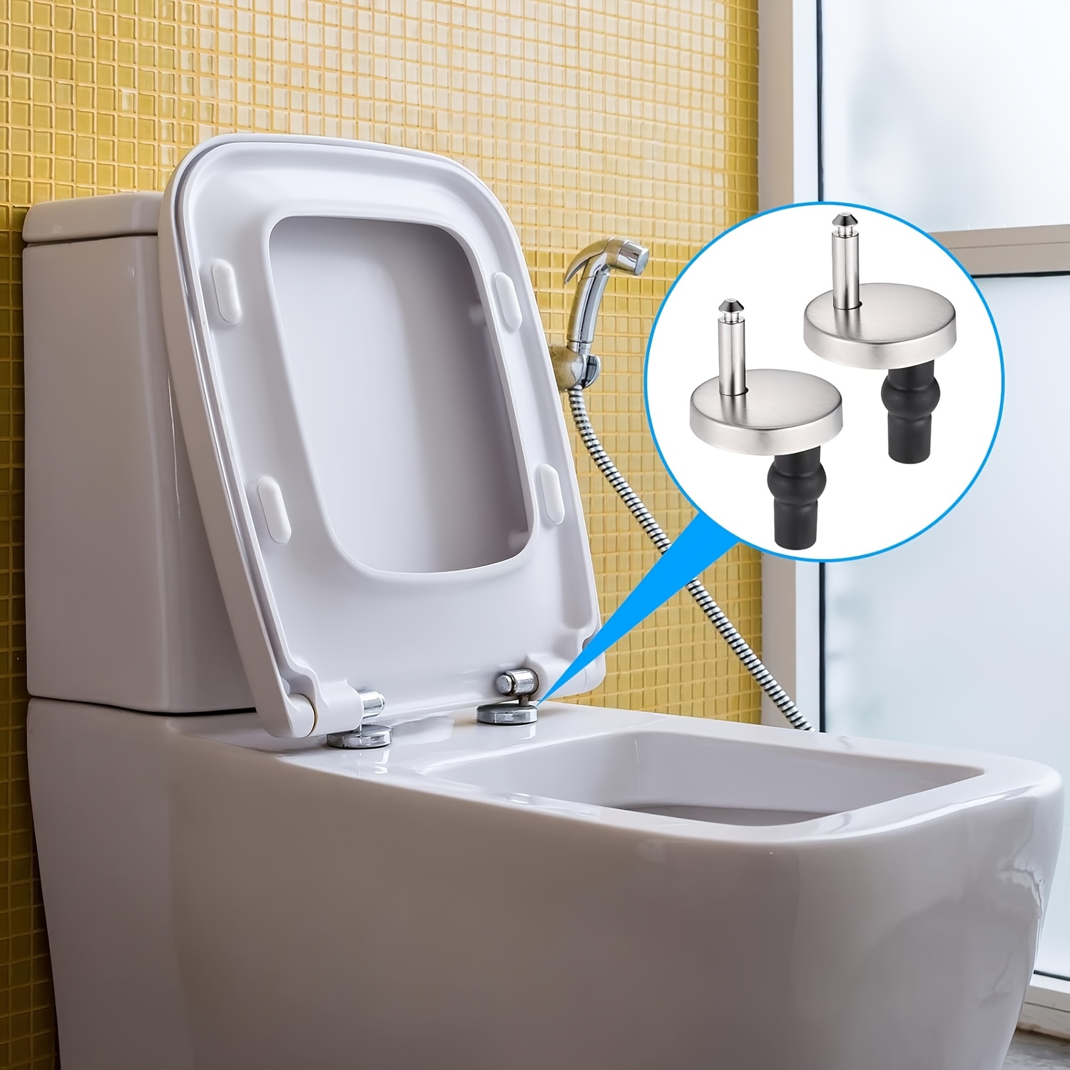 Kit De Charnières Inox Pour Abattant WC – Remplacement Universel