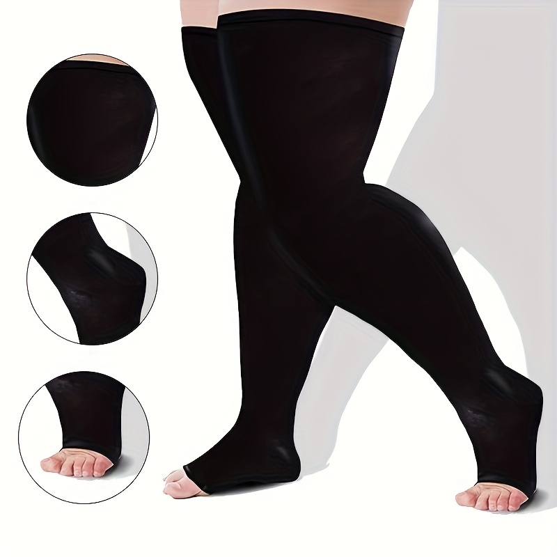 unisex high compression socks plus size toeless support Temu