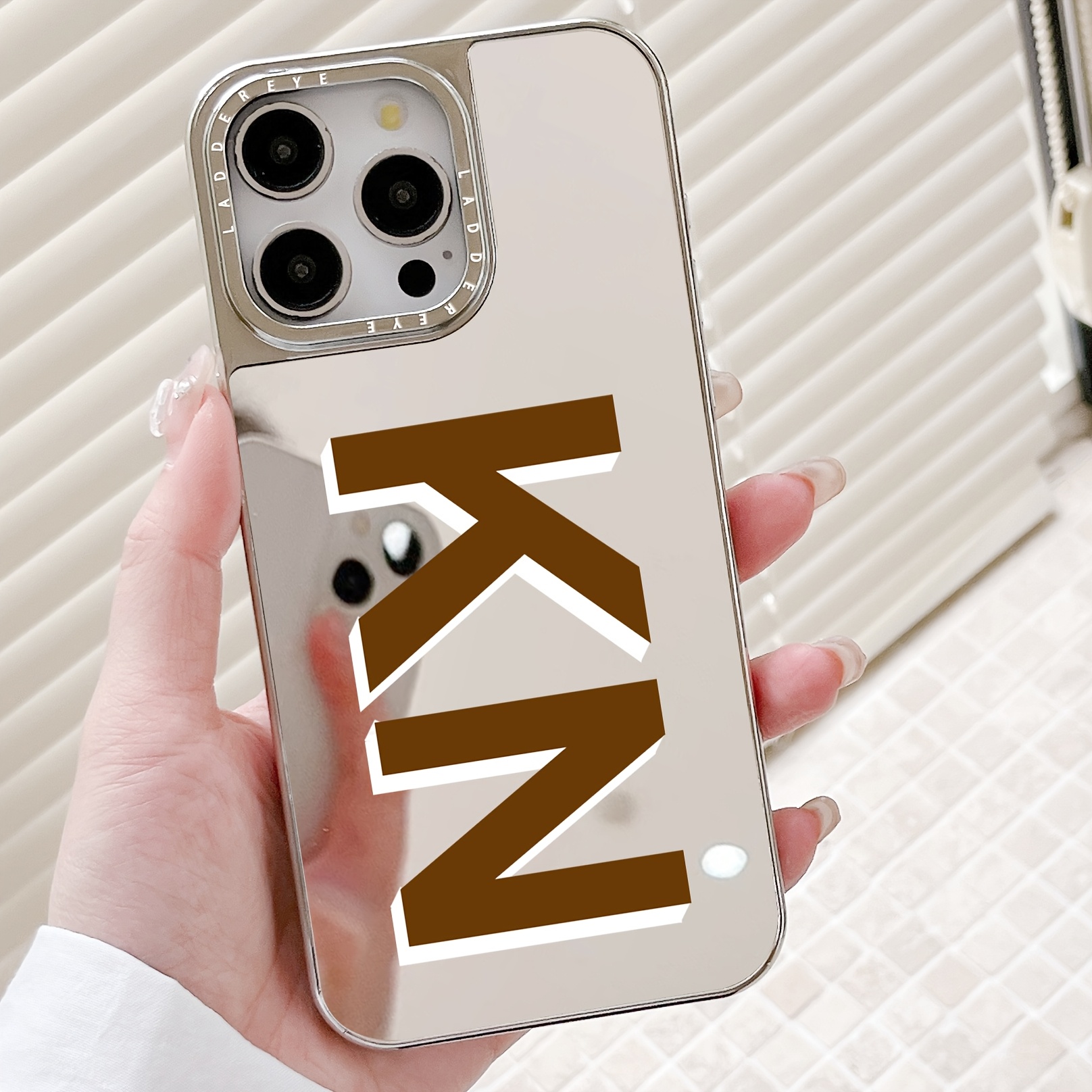 TEMU Personalized Customized Phone Case Compatible With Iphone 17 16 15 14 13 12 11 Pro Max Diy Customized Initials Name Letters Fashionable Plating
