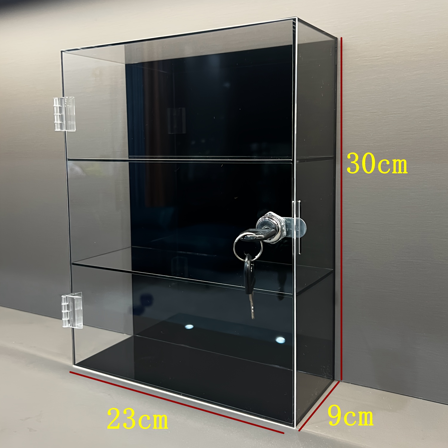 Image of -one Storage Cabinet With Lock, Suitable For Cosmetics, Glasses, Stones, Lipstick, Perfume; Dustproof And Waterproof, Prevents Direct Contact By Ren