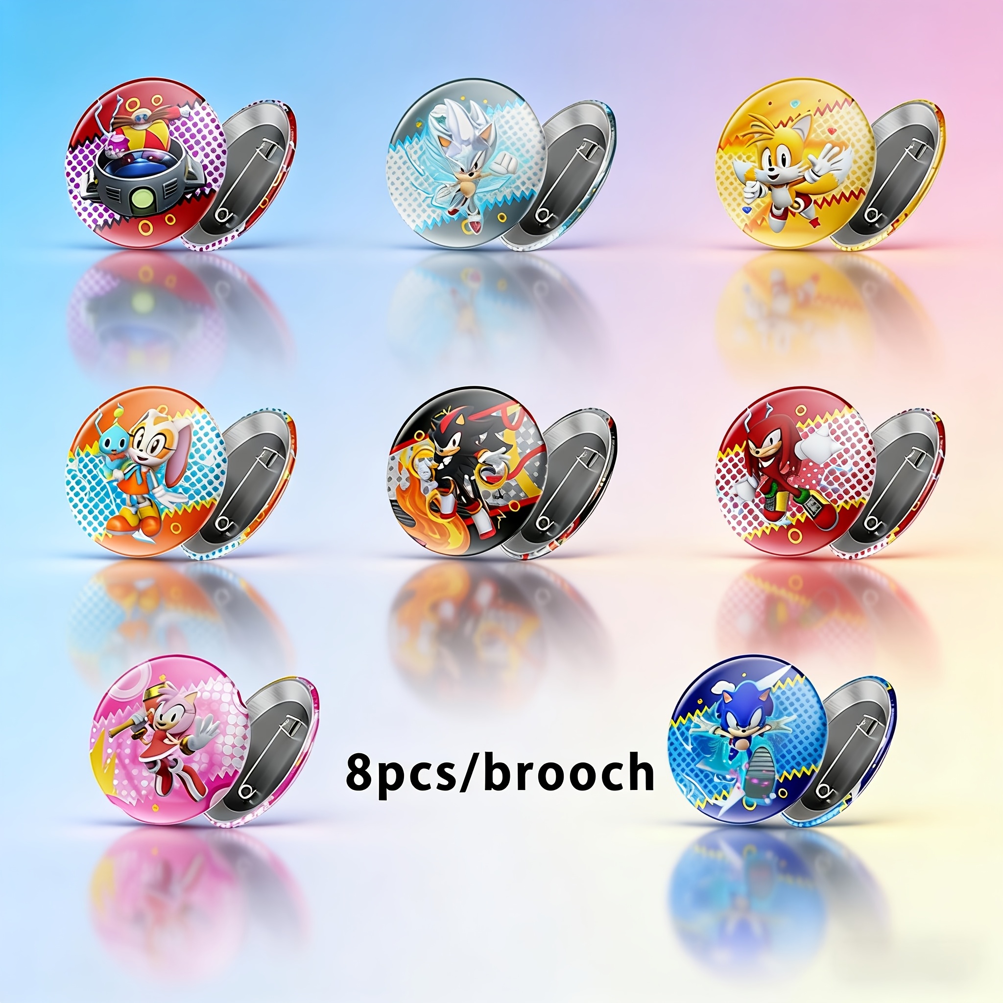 TEMU Gift For Her/him 8pcs Badges, 8 Styles, For , Trinket, Birthday Party Favors, Party Decorations, Halloween, Christmas