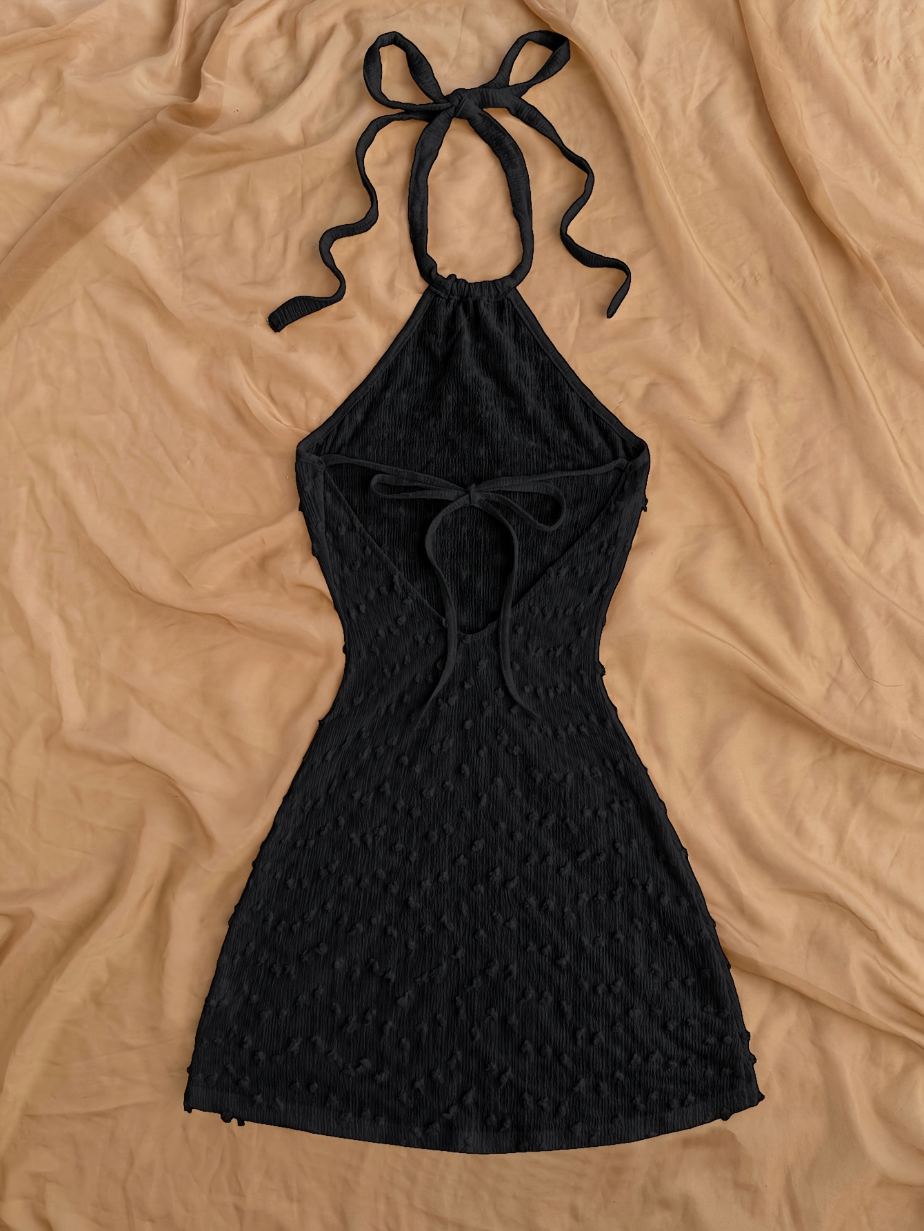 black cape sleeve dress Black crpe dress with cape sleeves