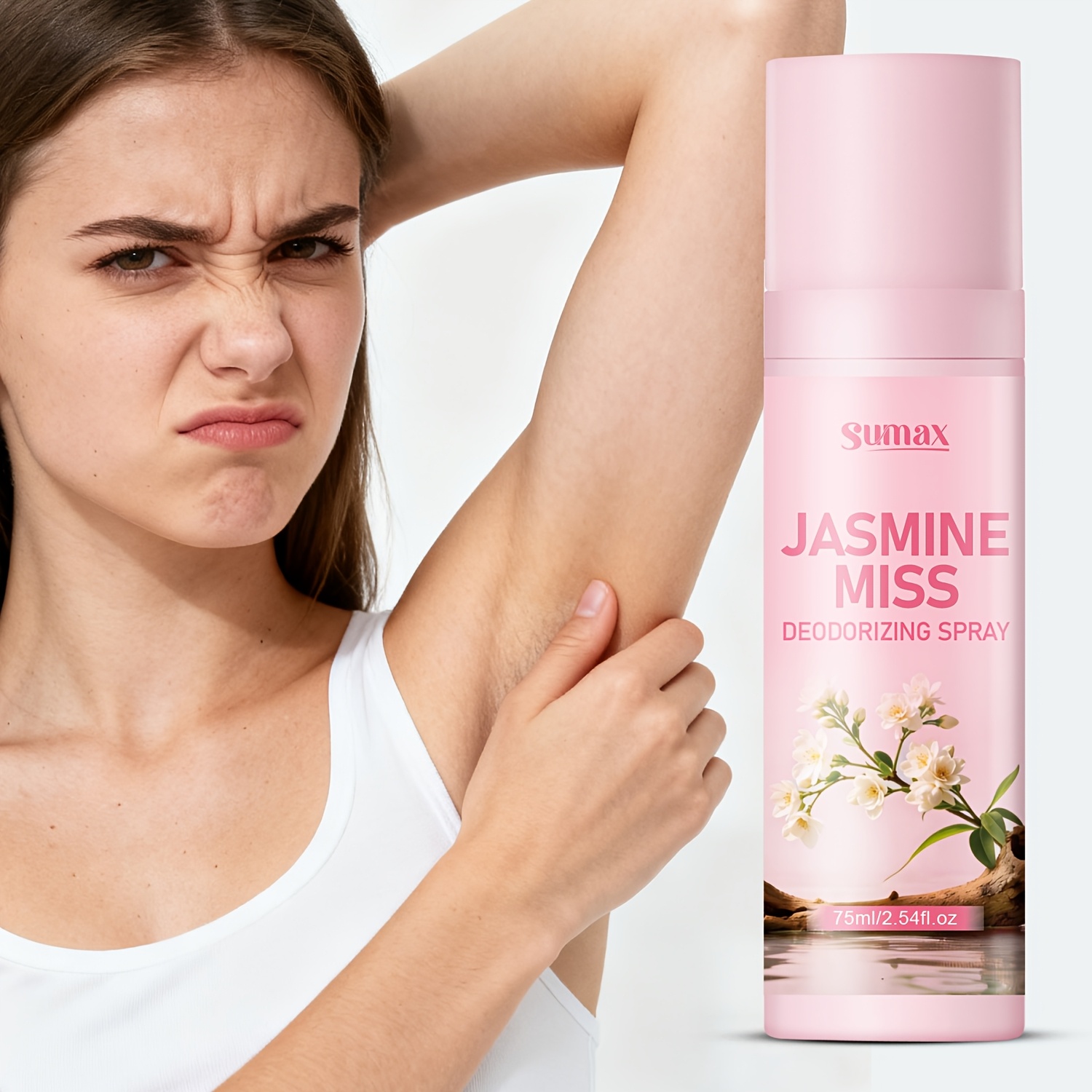 Image of Jasmine Deodorant Spray Ideal For Underarms And Hair Deodorization Women's Deodorant Odor Management Perfect For Dates And Gatherings Odor Protection Valentine's Day