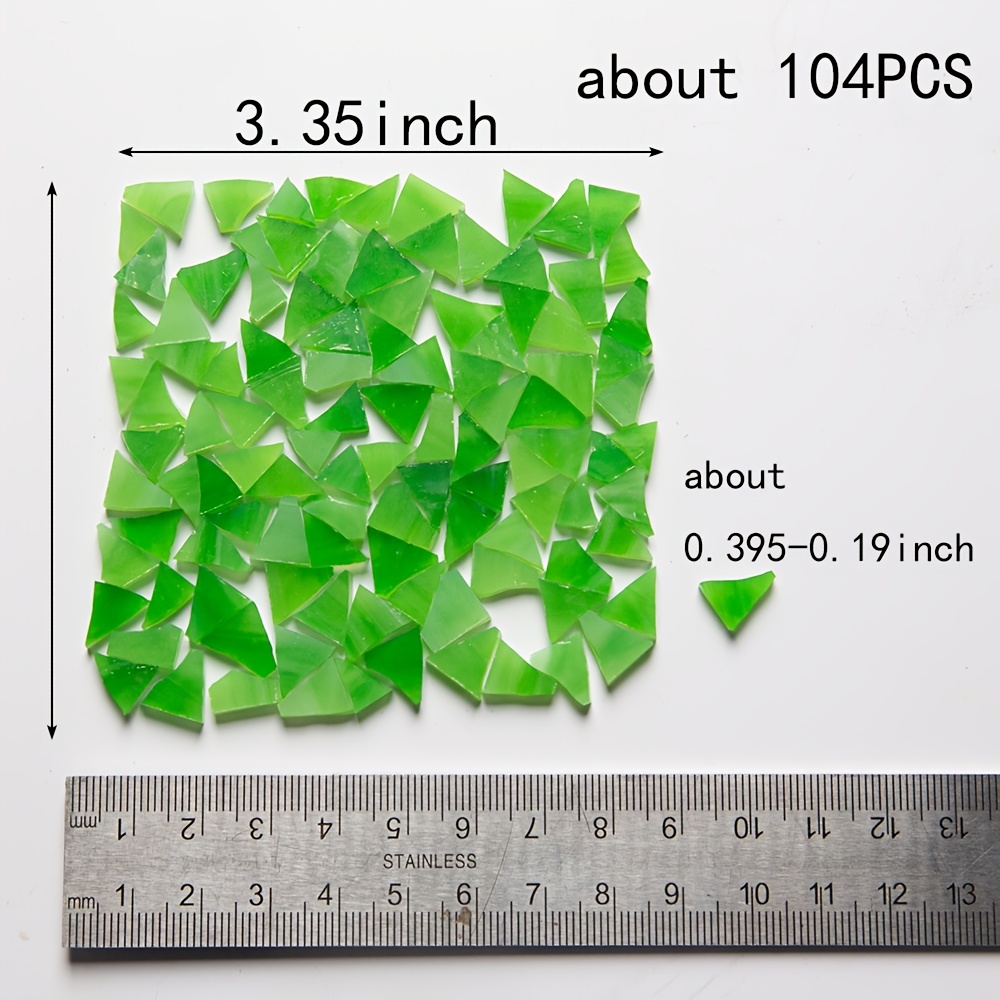 TEMU 104pcs Irregular Green Colored Glass – And Puzzle, A Dream For Home Decor And , Unveiling A Of Artistic Life