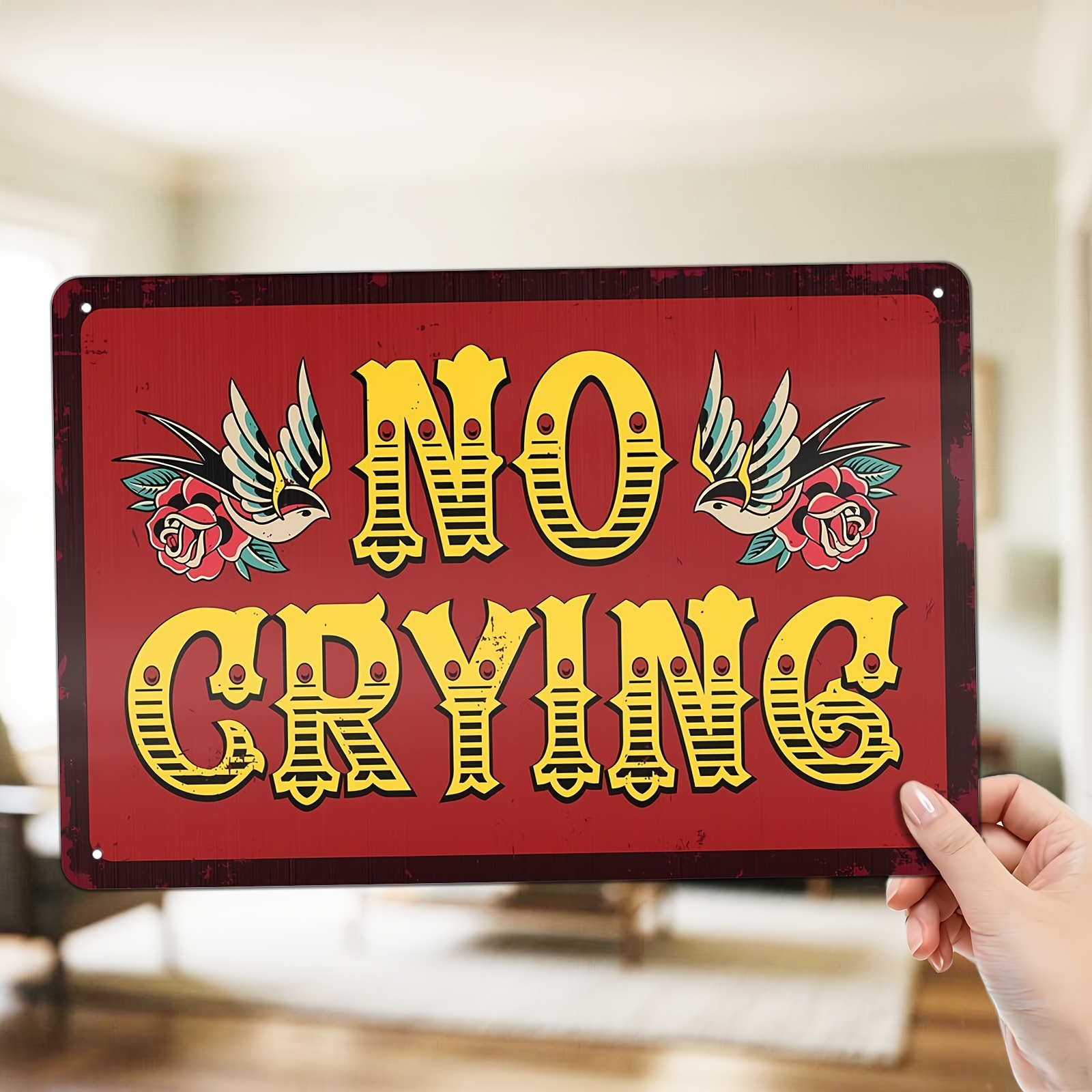 TEMU 2d Flat - 1pc Of Humorous Vintage-style Wall Decoration For A , Featuring A Metal Sign That 'no '. This Decorative Plaque Makes A Great Gift For