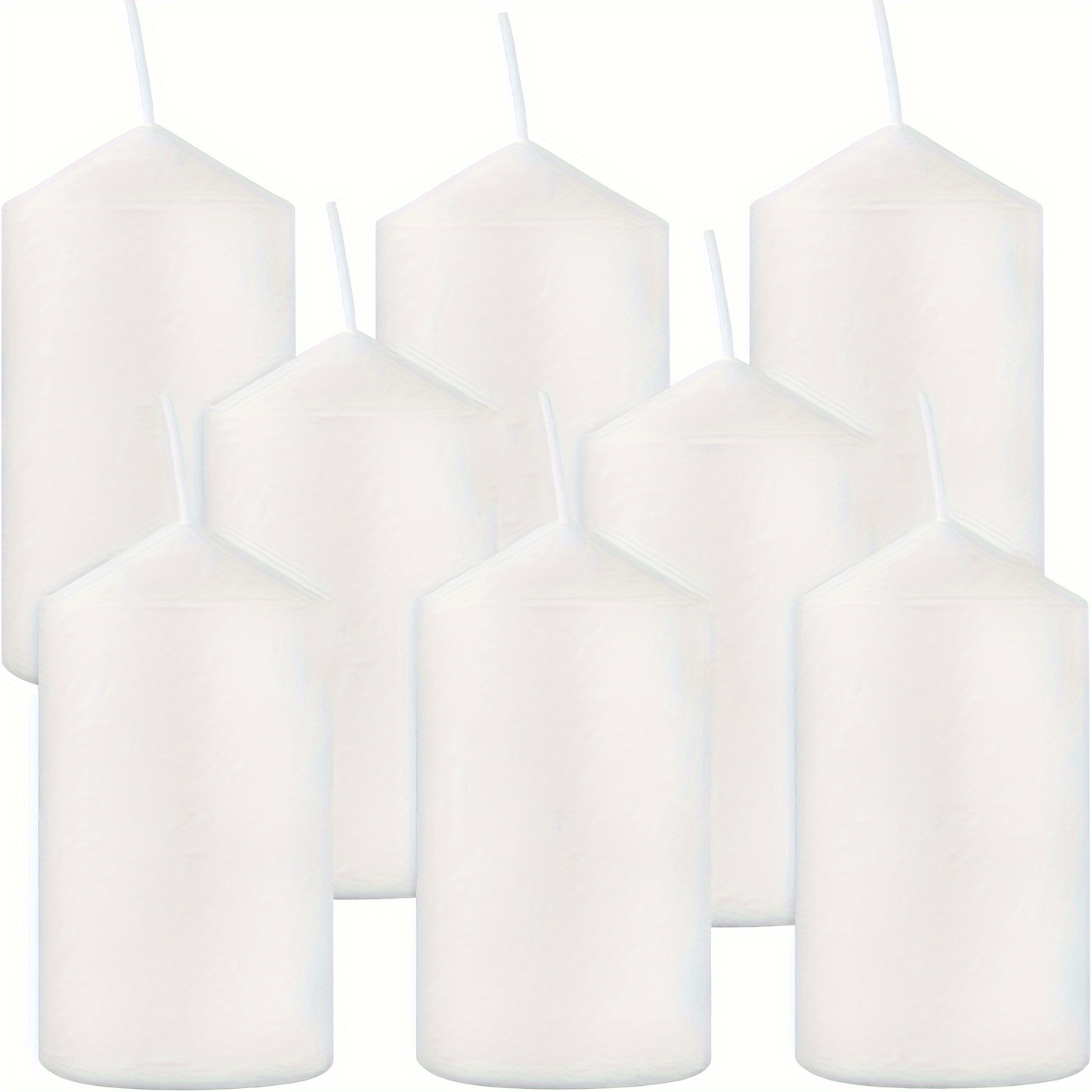 

8pcs 2 "x 4" Candles White Candles Are Used For Home Decorations, Churches, Restaurants, Spas, Emergency Lights, All Occasions