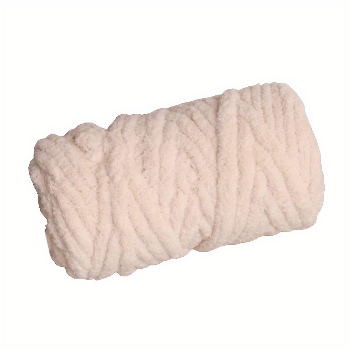 Chunky Super Bulky Chenille Yarn 18oz/500g, Extra Thick Soft Plush Arm Knitting Craft Supplies, 100% Polyester, Washable Beginner & Crochet Pet Beds Blankets Cushions