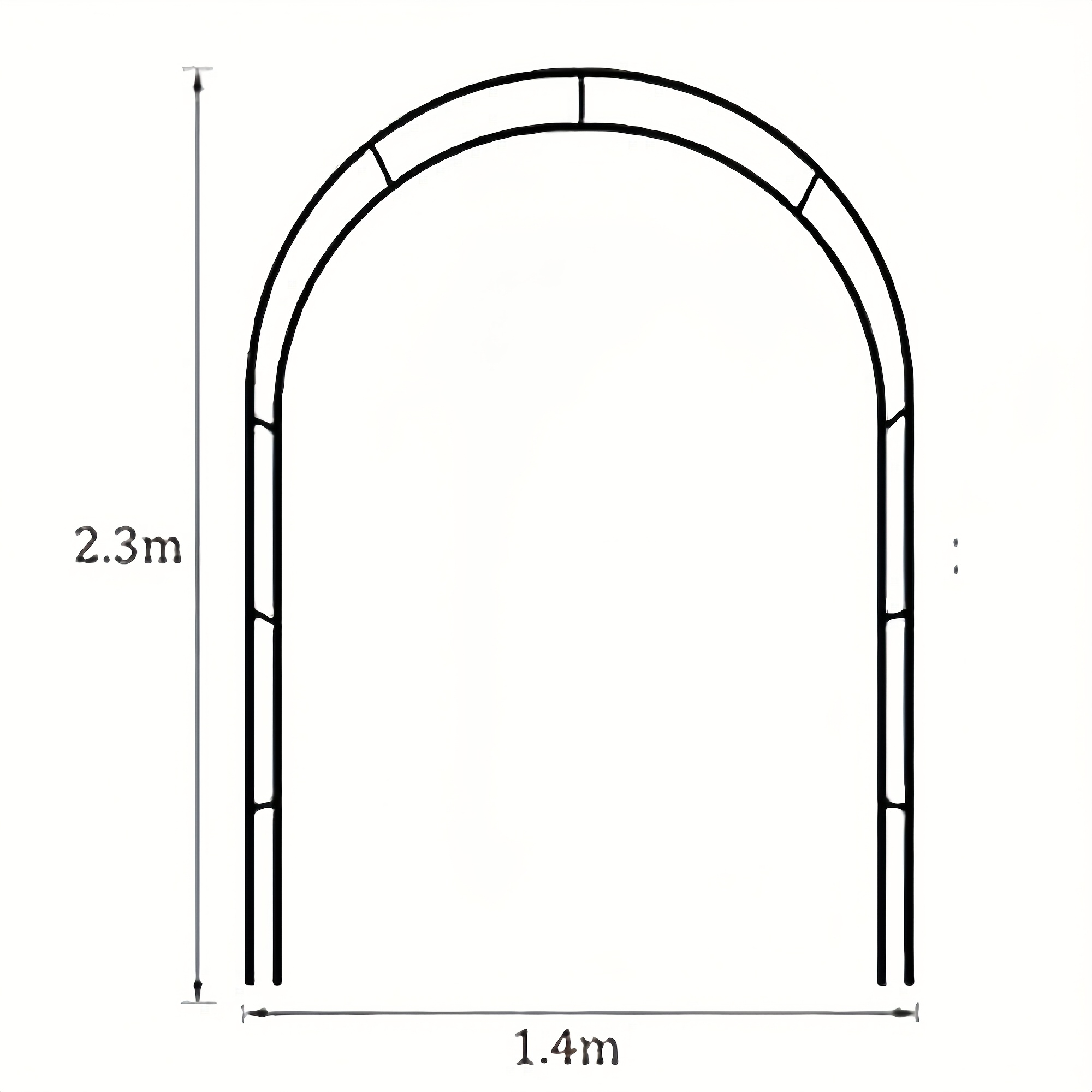 outdoor wedding party plant trellis flower climbing metal arch 140x230cm