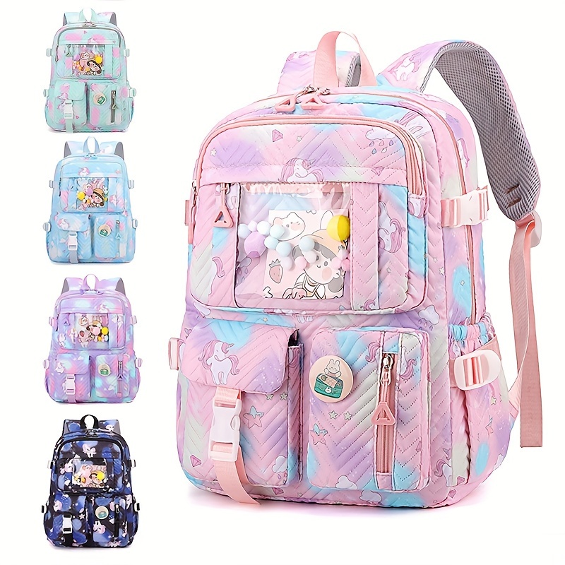 

Large Capacity School Backpack, Lightweight, Travel Bag, College Random Pattern Cut, Multi-pocket Design