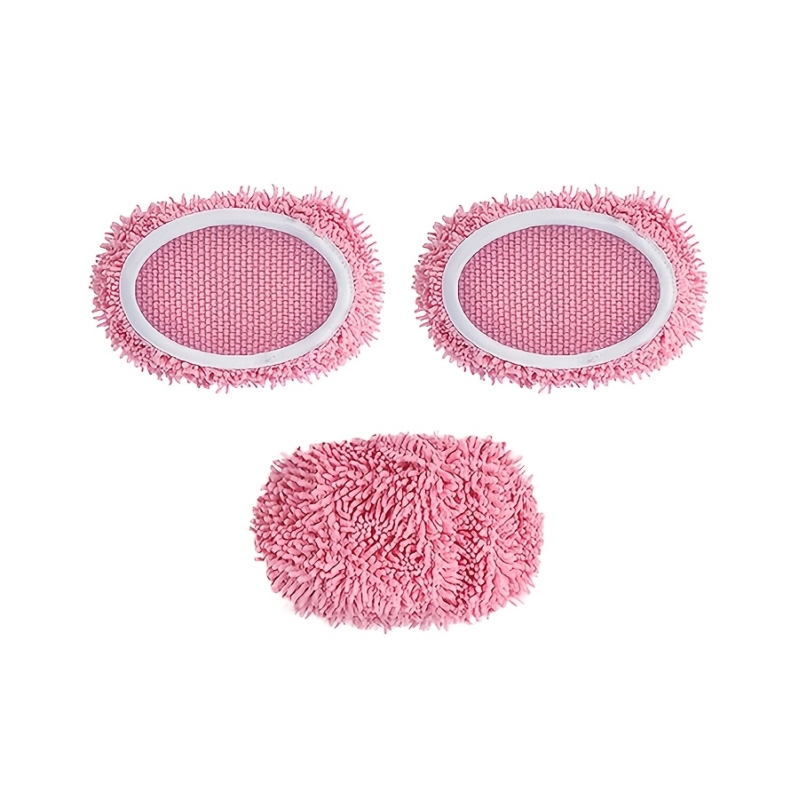 TEMU 3pcs Set Of Reusable Microfiber Mop Pads, Suitable For Robot Vacuum Dry And Wet Replacement, Washable Replacement Cloth, Compatible With Robot