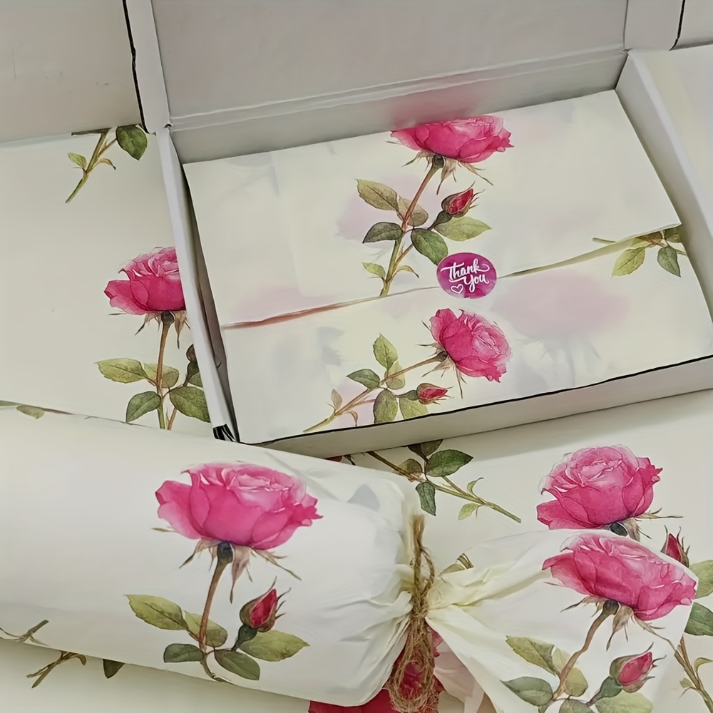 10 sheets red rose tissue wrapping paper suitable for gift wrapping wine packaging fragile item protection wax polymer coated yellow sheets with   for birthdays christmas gifts valentines day packaging