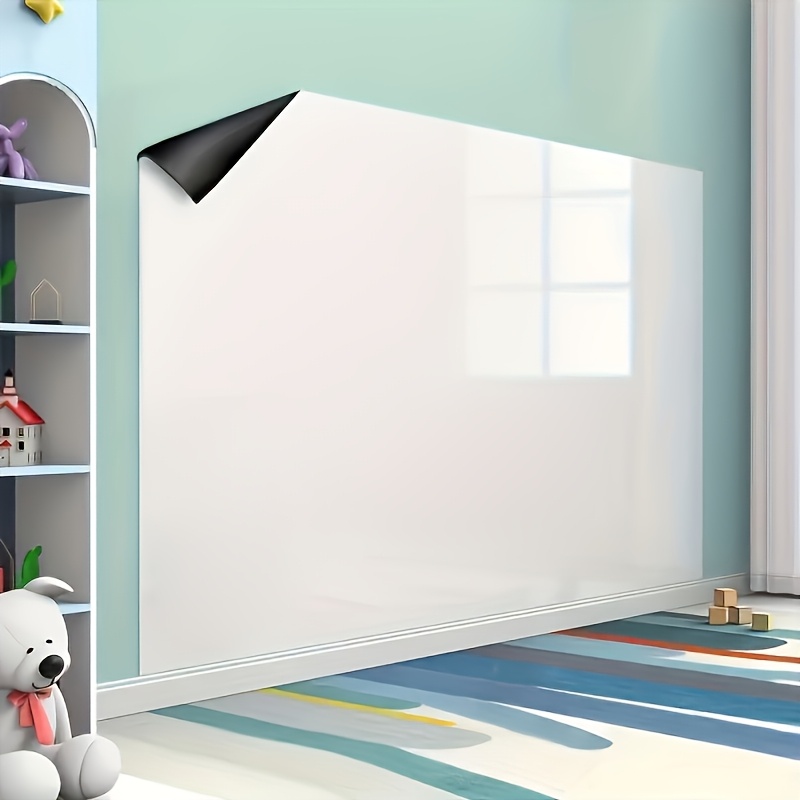 a roll of self   whiteboard featuring an   back this removable wall sticker     off without harming the   serves as a writing board for home or an educational blackboard for offices