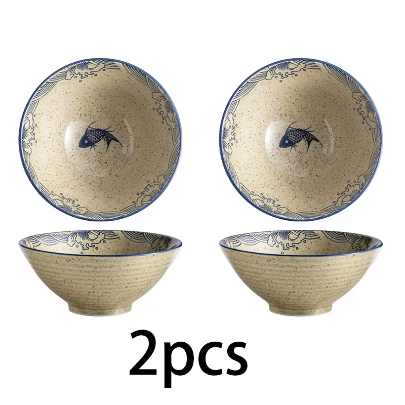 2pcs 8 inch   ceramic pasta bowls 40 58oz 1200ml large capacity bowls for soup and ramen underglaze   durable and easy to clean microwave safe ideal for     housewarming and holiday  