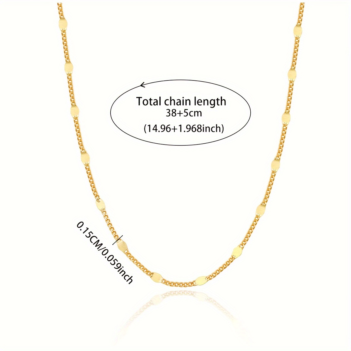 925 Sterling Silver Spacer Sequin Necklace