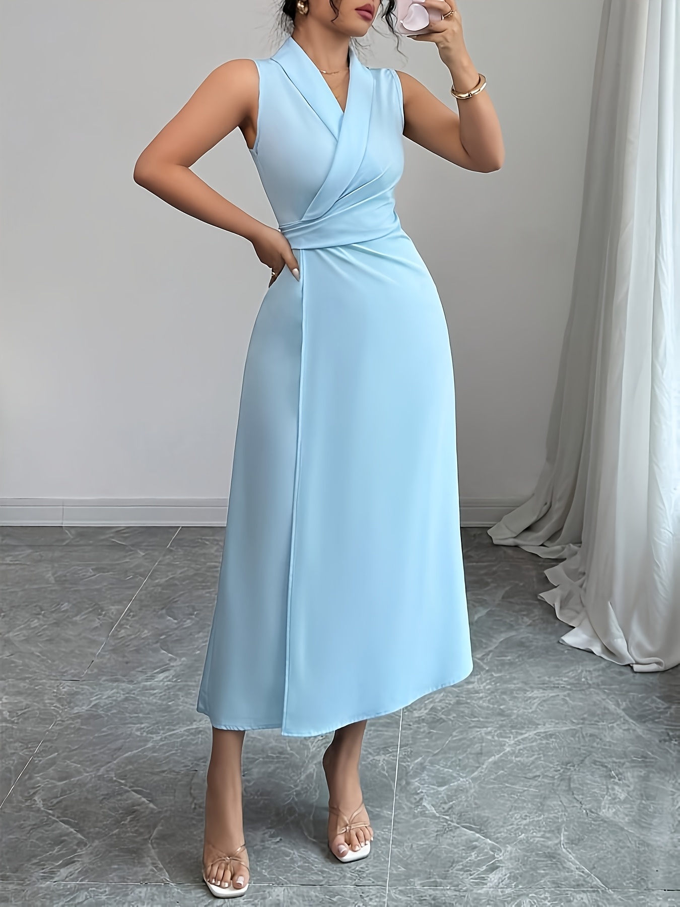 sachin and babi light blue dress Bishop + Young