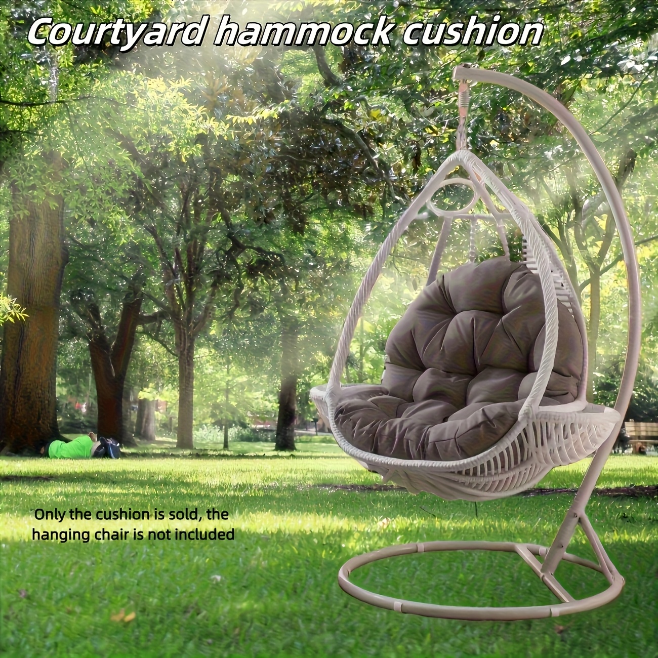 Handmade Bohemian Hanging Chair Cushion, Seat Pad, Polyester Cover - Non-Woven Fabric Weaving, Ideal for Indoor And Outdoor Use - Perfect for Decorating Patios, Balconies