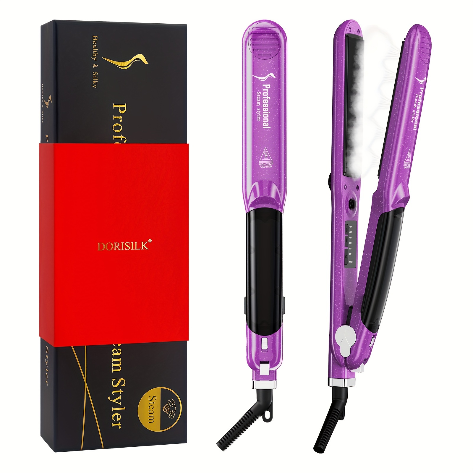 steam straightener hair steam flat iron Temu