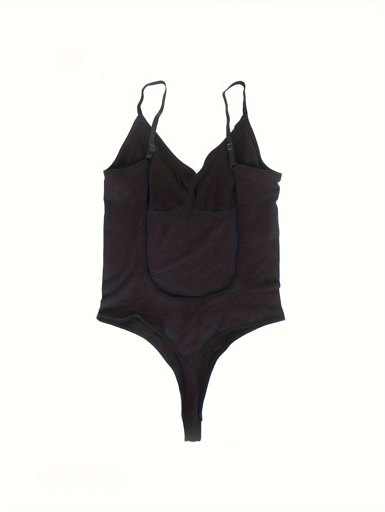 Simple Solid Shaping Bodysuit Slimming Backless Thong Body - Temu Kuwait