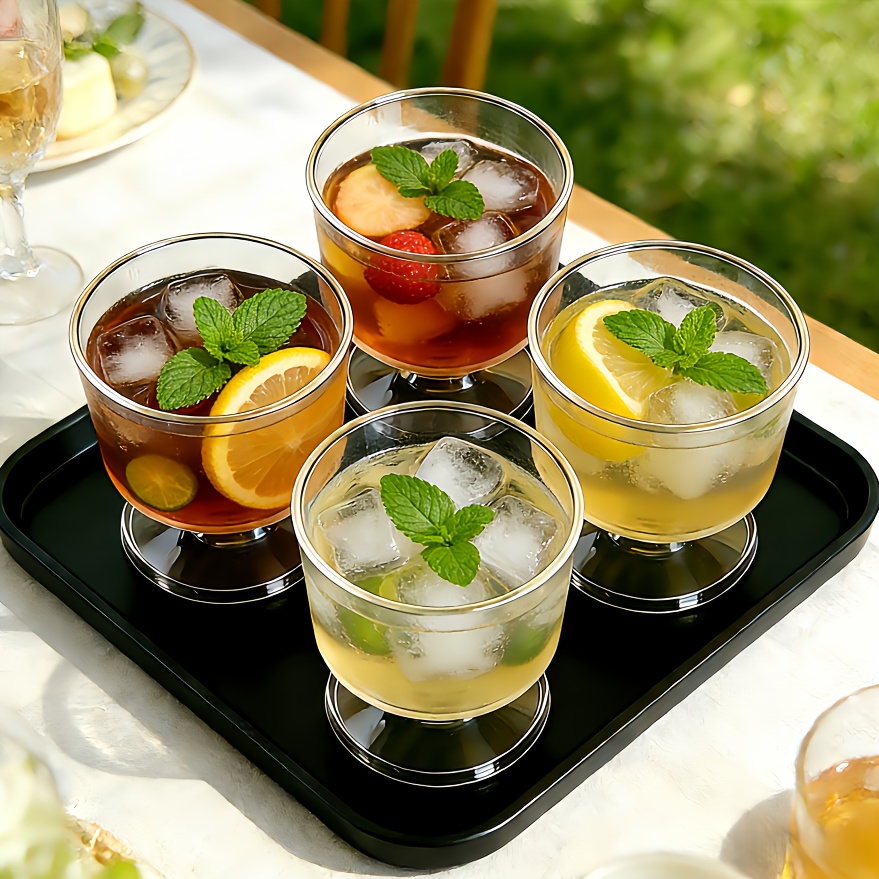 13 vasos transparentes con vaso | Champán, vino y vasos de cóctel para bodas, fiestas de cumpleaños, cenas familiares, camping al aire libre